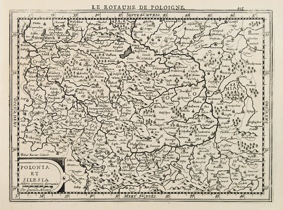 MERCATOR, G., Polonia et Silesia., antique map, old maps