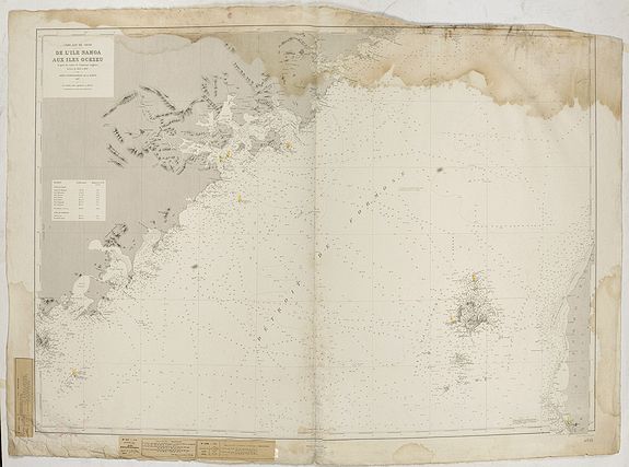 SERVICE HYDROGRAPHIQUE DE LA MARINE, De L'Ile Namoa Aux Iles Ockseu.., antique map, old maps