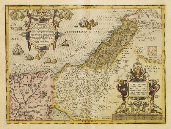 ORTELIUS, A., Palestinae sive totius terrae promissionis nova.., antique map, old maps