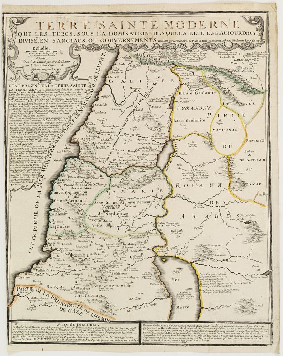 DE FER,N./ DANET., Terre Sainte Moderne que les Turcs.., antique map, old maps