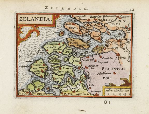 LANGENES, Zelandia., antique map, old maps