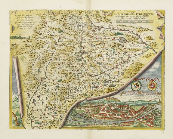 ORTELIUS,A., Salisburgensis Iurisdictionis, locorumque vicinorum vera.., antique map, old maps