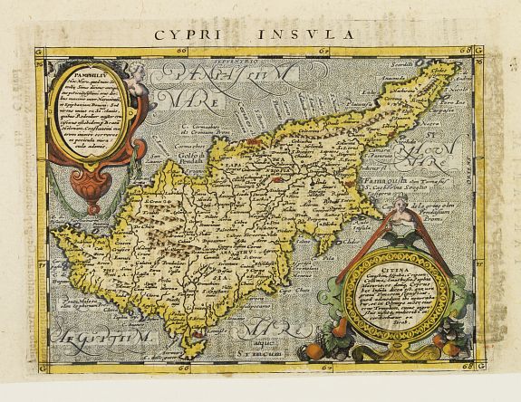 MAGINI,G.A./ PORRO,G., Cypri Insvla., antique map, old maps