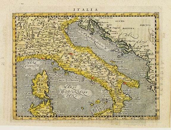 MAGINI,G.A./ PORRO,G., Italia., antique map, old maps