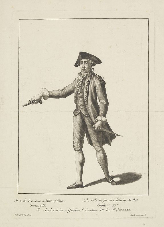 LOTTER, T.C., J.Anckerstöm a killer of King Gustave III., antique map, old maps