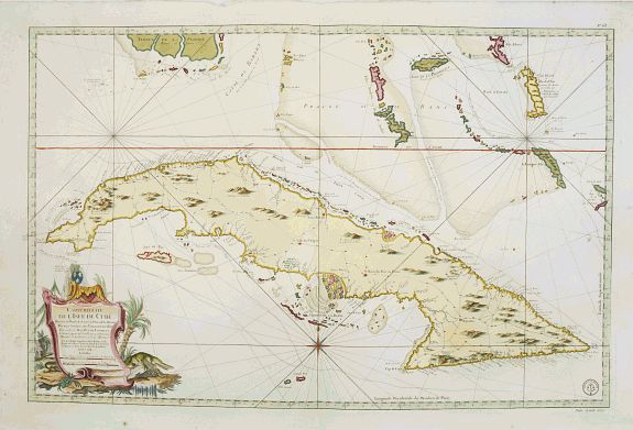 BELLIN,J.N., Carte Réduite De L'Isle De Cube.., antique map, old maps