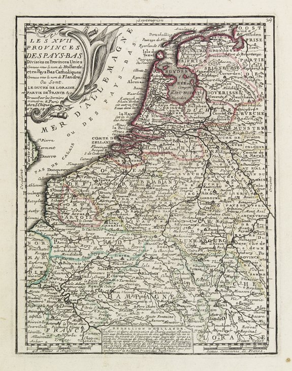 CHIQUET,J., Les XVII Provinces Des Pays Bas.., antique map, old maps