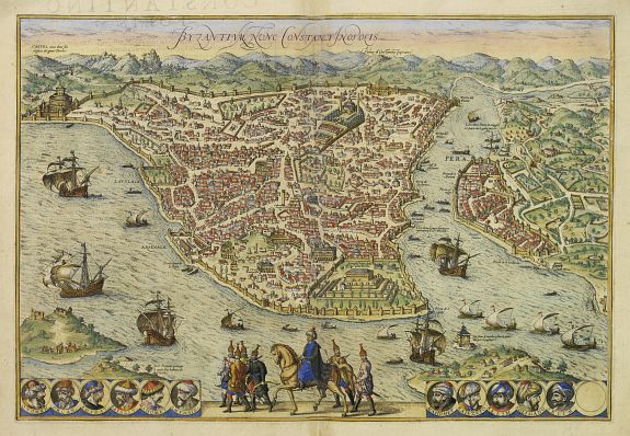 BRAUN,G. / HOGENBERG, F., Byzantium, Nunc Constantinopolis.., antique map, old maps