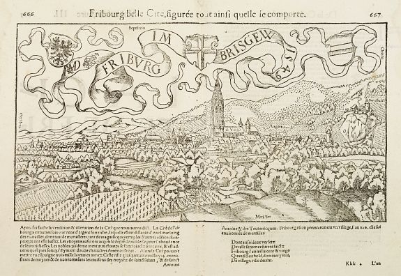 MUNSTER,S., Friburg Im Brisgew. 1549., antique map, old maps