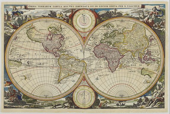 VISSCHER,N., Orbis Terrarum Tabula.., antique map, old maps