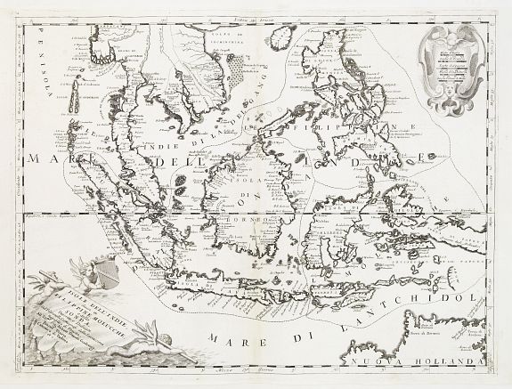 CORONELLI,V.M., Isole dell'Indie, antique map, old maps