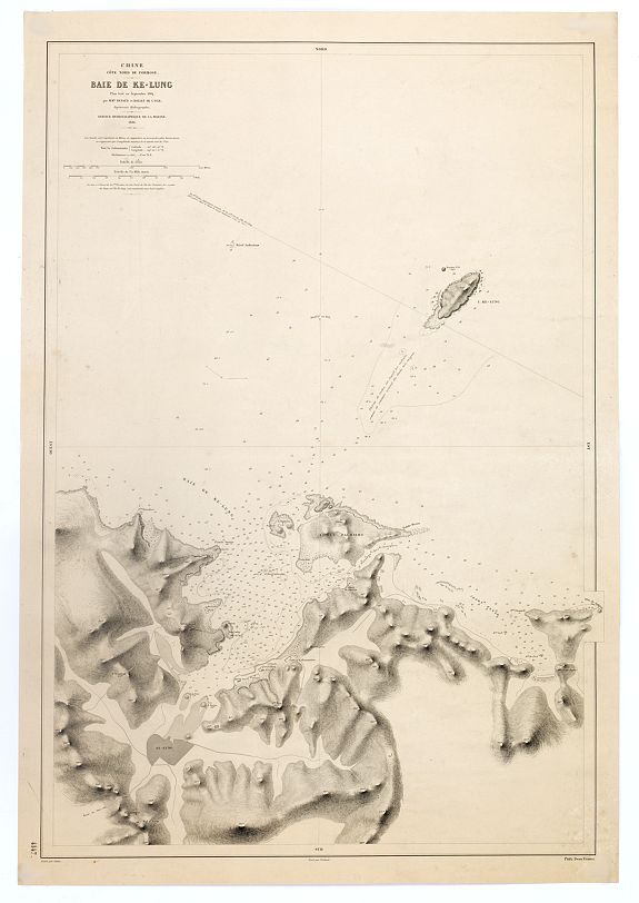 SERVICE HYDROGRAPHIQUE DE LA MARINE, Chine. Côte Nord de Formose. Baye de Ke-Lung.., antique map, old maps