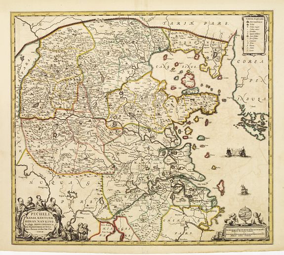 JANSSONIUS,J., Pecheli, Xansi, Xantung, Honan, Nanking, In plaga Regni Sinensis.., antique map, old maps