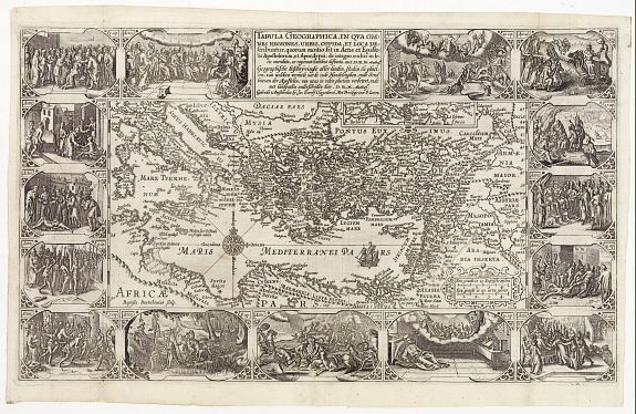 CLOPPENBURG,J.E., Tabula Geographica, in qua omnes regiones, urbes, oppida.., antique map, old maps