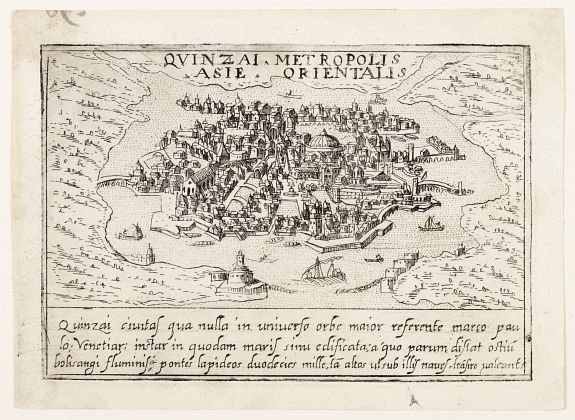 VALEGIO,F., Quinzai., antique map, old maps