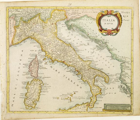 BUNONIS,J., Italia Nova., antique map, old maps
