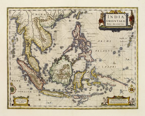 JANSSONIUS,J., Indiae Orientalis nova descriptio., antique map, old maps