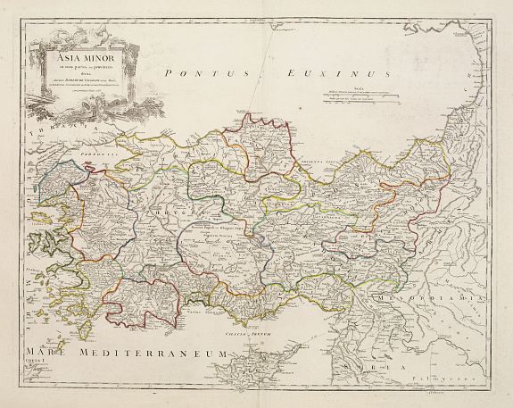 VAUGONDY,R.DE, Asia Minor in suas partes seu provincias divisa.., antique map, old maps