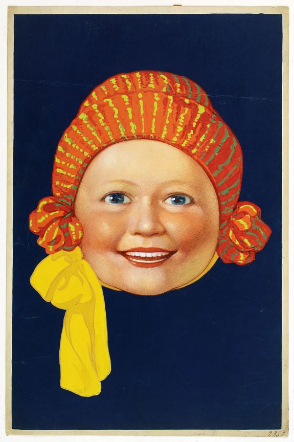 ANONYMOUS, Laughing child., antique map, old maps