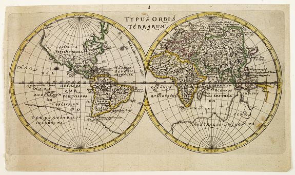 BUNONIS,J., Typus Orbis Terrarum., antique map, old maps