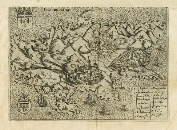 RAIGNIAULD,H., Isle de Cipre., antique map, old maps