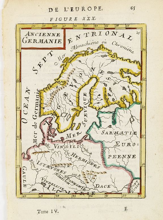 MALLET,A.M., Ancienne Germanie., antique map, old maps