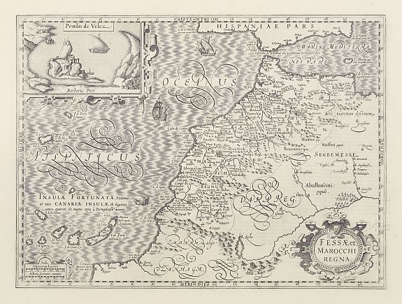 MERCATOR,G./ HONDIUS,J., Fessae et Marocchi Regna, antique map, old maps