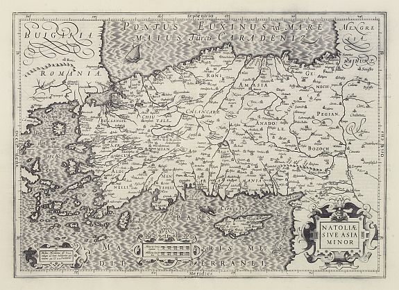 MERCATOR,G./ HONDIUS,J., Natoliae Sive Asia Minor., antique map, old maps