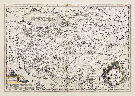 MERCATOR,G/ HONDIUS,J., Persici vel sopho rum regni typus, antique map, old maps