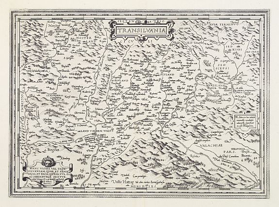 ORTELIUS, A., Transilvania., antique map, old maps