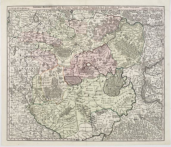 SEUTTER,M., Imperii Moscovitici pars Australis.., antique map, old maps
