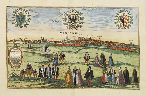 BRAUN,G./ HOGENBERG,F., Nurnberga, antique map, old maps