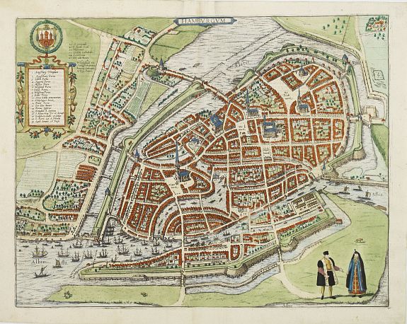 BRAUN,G./ HOGENBERG,F., Hamburgum., antique map, old maps