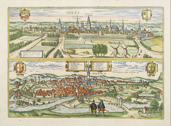 BRAUN,G./ HOGENBERG,F., Soest. / Warborch., antique map, old maps