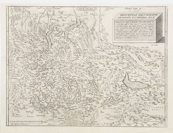 ORTELIUS,A., Helvetiae descriptio., antique map, old maps