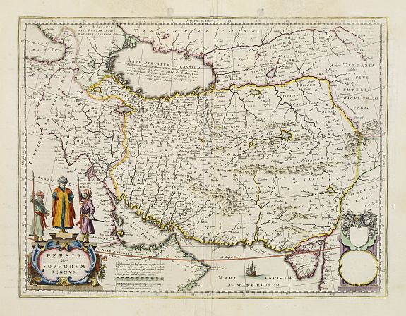 BLAEU, W., Persia sive Sophorum Regnum., antique map, old maps
