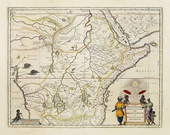 BLAEU, W., Aethiopia Superior vel Interior vulgo Abissinorum., antique map, old maps