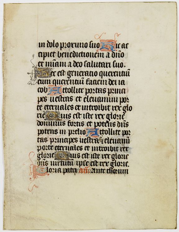 ANONYMOUS, Leaf from a French (Paris) book of hours., antique map, old maps
