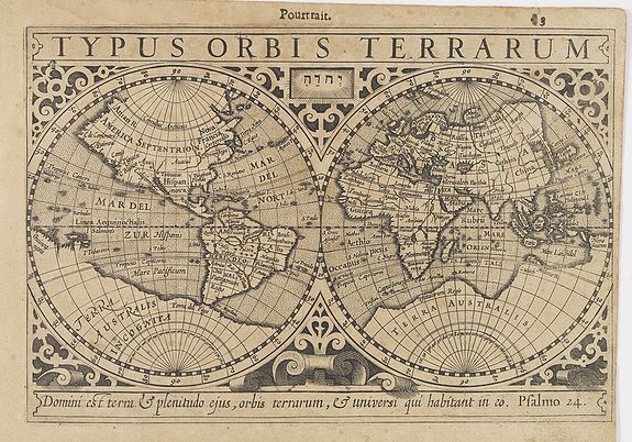 MERCATOR, G./ HONDIUS, J., Typus Orbis Terrarum., antique map, old maps