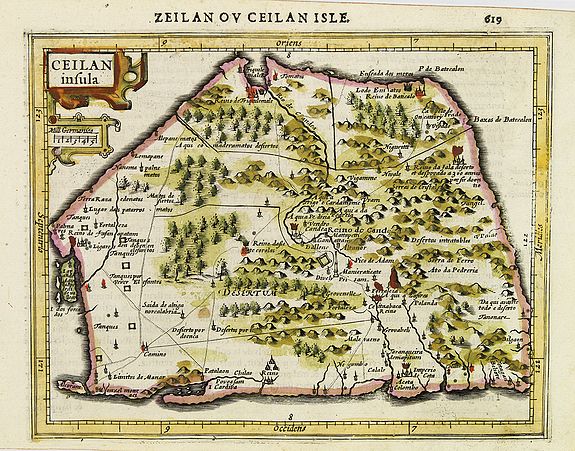 MERCATOR, G. / HONDIUS, J., Ceilan insula., antique map, old maps