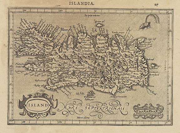 MERCATOR, G./ HONDIUS, J., Island., antique map, old maps