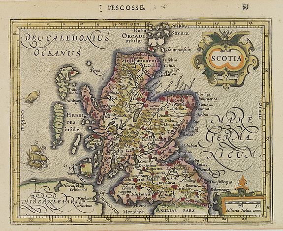 MERCATOR,G./ HONDIUS,J., Scotia., antique map, old maps