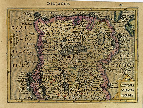 MERCATOR, G. / HONDIUS, J., Ultonia Conatia et Media., antique map, old maps