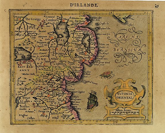 MERCATOR, G. / HONDIUS, J., Ultonia Oriental., antique map, old maps