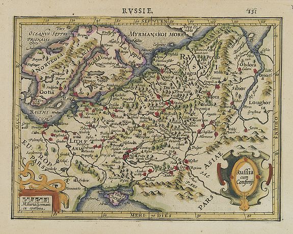 MERCATOR, G./ HONDIUS, J., Russia cum Confinijs., antique map, old maps