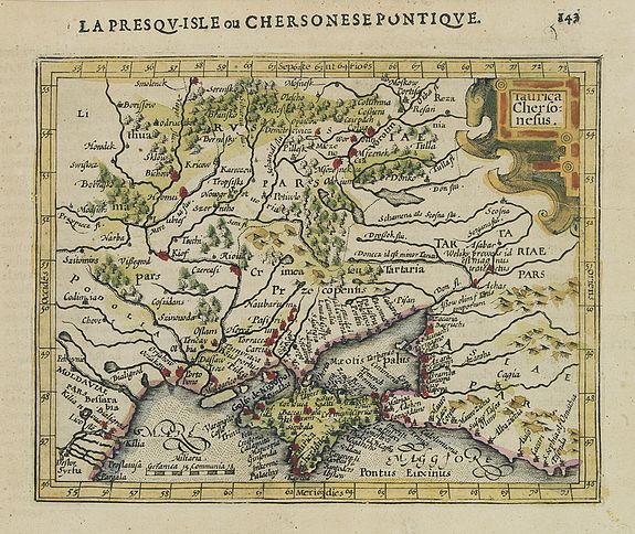 MERCATOR, G./ HONDIUS, J., Taurica Cherso:nesus., antique map, old maps