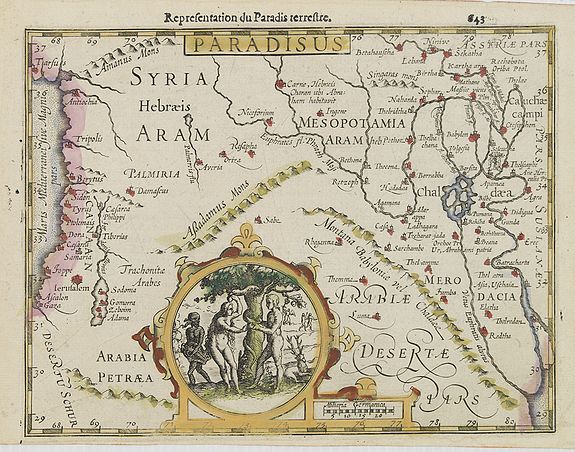 MERCATOR, G./ HONDIUS, J., Paradisus., antique map, old maps