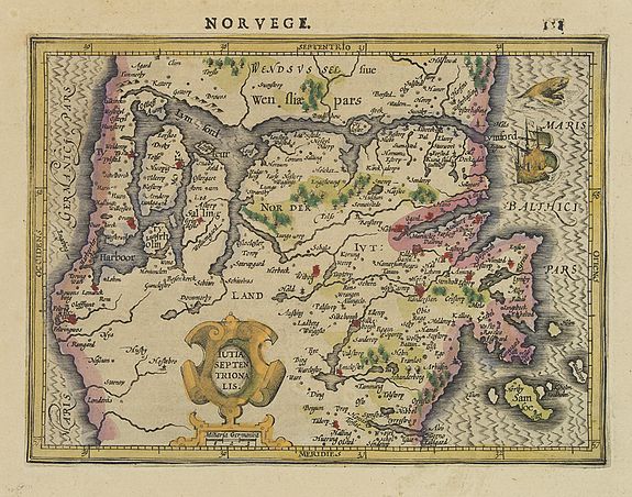 MERCATOR, G. / HONDIUS, J., Iutia Septentrionalis., antique map, old maps