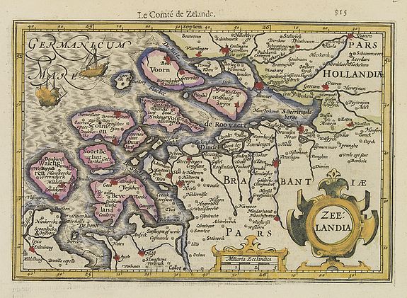 MERCATOR,G./ HONDIUS,J., Zeelandia., antique map, old maps