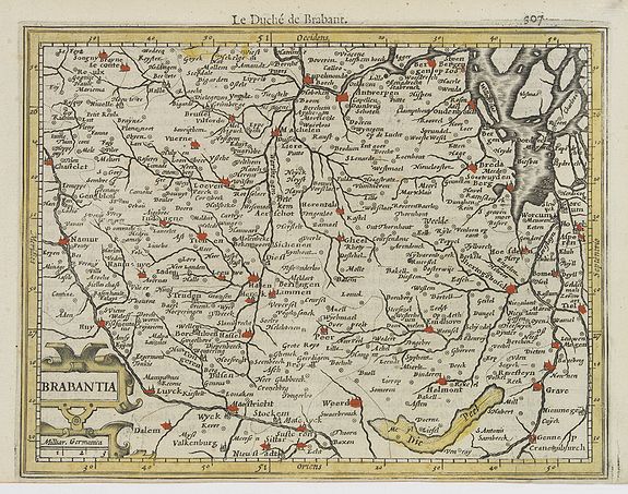 MERCATOR, G. / HONDIUS, J., Brabantia., antique map, old maps